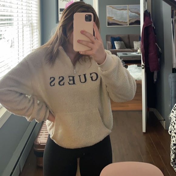 Guess brand teddy sweater - Picture 2 of 2